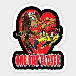 One Day Closer Buzzard Sticker